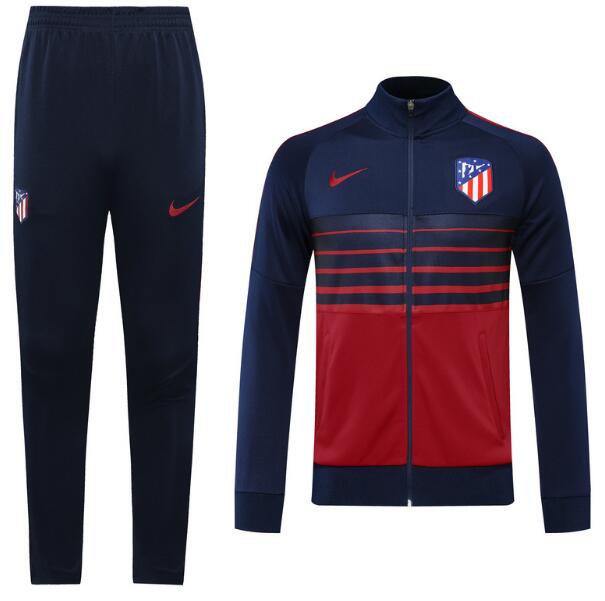 Atletico Madrid Navy Red Training Suits Jacket with Pants 2020/21